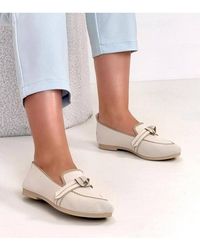 Love Lace - Bow Detail Slip On Pointed Toe Ballet Flats With Low Heel - Lyst