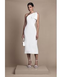 Coast - Bow One Shoulder Midi Wedding Dress - Lyst