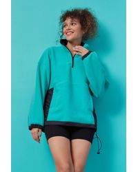 TOMMY LIFE - Oversized Half-Zip Plush Sweatshirt - Lyst