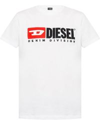 DIESEL - T-diego-division Logo White T-shirt - Lyst