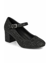 Spot on - Glitter Block Heel Mary Jane Court Shoes - Lyst