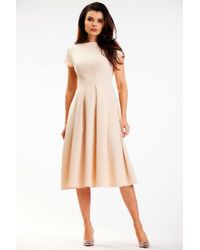 Love Lace - Polish Midi Dress Boat Neck Short Sleeve - Lyst