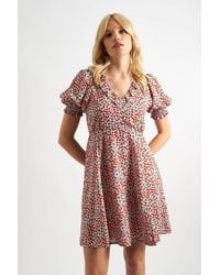 Louche - Solyne Strawberry Fields Print Frill V-Neck Mini Dress - Lyst