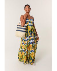Blue Vanilla - Multi Sleeveless Square Maxi Dress - Lyst