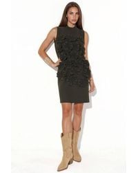 Msn-Collection - Embroidered Sleeveless Mini Dress - Lyst
