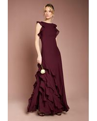 Coast - Honoured Ruffle Georgette Maxi Bridesmaid Dress - Lyst