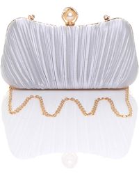 AJVANI - Evening Party Wedding Ruched Clutch Bag - Lyst
