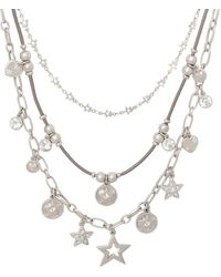 Bibi Bijoux - Silver 'stellar Harmony' Layered Necklace - Lyst