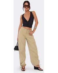 EGO - Wide Leg Low Rise Trousers - Lyst