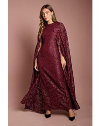 Coast - Lace Cape Gown - Lyst