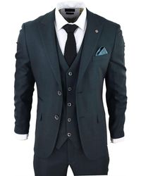 Paul Andrew - Green 3 Piece Check Tailored Fit Suit - Lyst