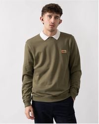 Fjallraven - Classic Style Long Sleeve Collared Logo Detail Sweater - Lyst