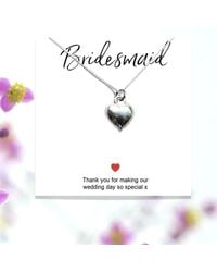 Aye Do Gifts - Bridesmaids Heart Necklace & Thank You Gift Card - Lyst