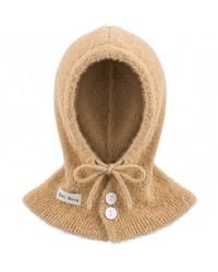 MODISHION - 2-In-1 Adjustable Knitted Balaclava Hooded Scarf Winter Hat - Lyst