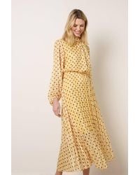 Blue Vanilla - Elasticated Waist Long Sleeve Turtleneck Midi Dress - Lyst