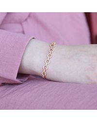 The Colourful Aura - Zircon Round Chain Link Sliding Adjustable Bracelet - Lyst