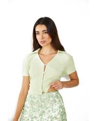 Shnoo - Short Sleeve Button Front Top - Lyst