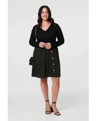 Izabel London - Curve Animal Print Short Skater Dress - Lyst