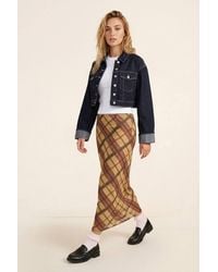 Nasty Gal - Chiffon Check Bias Maxi Skirt Co-Ord - Lyst