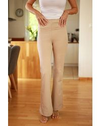 Love Lace - Cotton Jersey Flared Trousers With Elastic Waist - Lyst