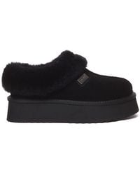 EverAu Australia - Real Sheepskin Topknot Leather Platform Slippers With Eva Sole - Lyst