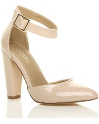 AJVANI - High Heel Ankle Strap Pointed Toe Patent Court Shoes - Lyst