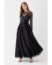 Coast - Floral Embellished Full Skirt Maxi Dress - Lyst