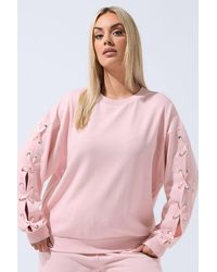 Yours - Eyelet Detail Sweatshirt - Lyst