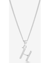 Simply Silver - Sterling Plated Initial Pendant - Lyst