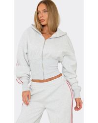 EGO - Long Sleeve Zip Marl Hoodie - Lyst