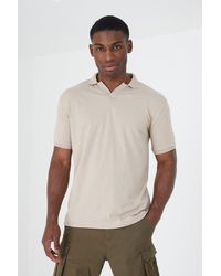 Brave Soul - 'dominican' Short Sleeve Jacquard Trim Polo Shirt - Lyst