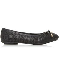 Dune - Wide Fit 'w Hype' Leather Ballet Pumps - Lyst