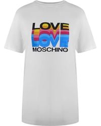 Love Moschino - Short Sleeve Round T-Shirt - Lyst