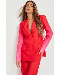 Boohoo - Ombre Double Breasted Tailored Blazer - Lyst