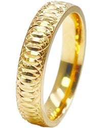 Raina Jewels - 22Ct High Polished Diamond Cut Comfort Fit Band 4Mm - Lyst