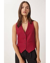 Happiness İstanbul - Crop Button Waistcoat - Lyst