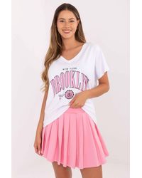 Love Lace - Cotton T-Shirt & Pleated Skirt Set - Lyst