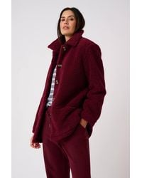 DAMART - Sherpa Button-Through Fleece - Lyst