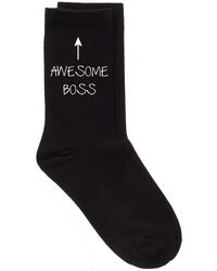 60 SECOND MAKEOVER - Awesome Boss Black Calf Socks - Lyst