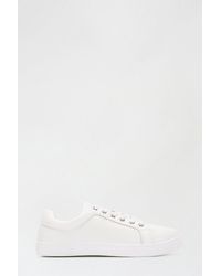 Dorothy Perkins - Wide Fit White Ireland Lace Up Trainers - Lyst