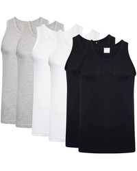Keanu - Fitted Vest Top (Pack Of 6) - Lyst