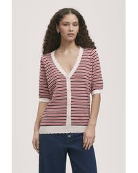 Finery London - Willa Striped Short Sleeve Cardigan - Lyst
