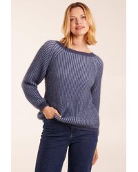 Blue Vanilla - Brushed Two Tone Fluffy Jumper - Lyst