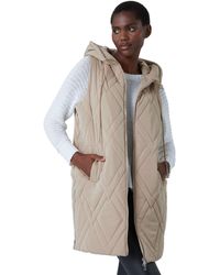 Roman - Diamond Quilted Hooded Gilet - Lyst