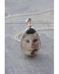 Otis Jaxon London - Sterling Teardrop Photo Locket Necklace - Lyst