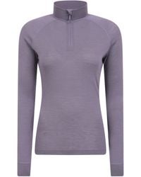 Mountain Warehouse - Lightweight Breathable Thermal Long Sleeve Merino Wool Base Layer Top - Lyst
