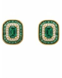 LÁTELITA London - Great Gatsby Stud Earrings Emerald - Lyst