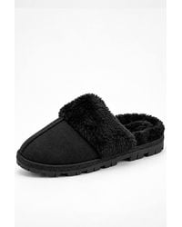 Spot on - Shearling-Lined Suede Mule Slippers With Supportive Outdoor Sole - Lyst