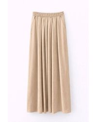 MixRay - High Waist Maxi Skirt With Drawstring Waist - Lyst