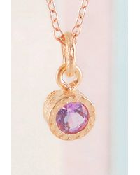Otis Jaxon London - Amethyst February Birthstone Sterling Pendant Necklace - Lyst